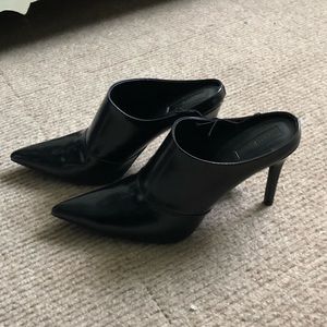 Women’s Faux Patent Leather Stiletto Mules